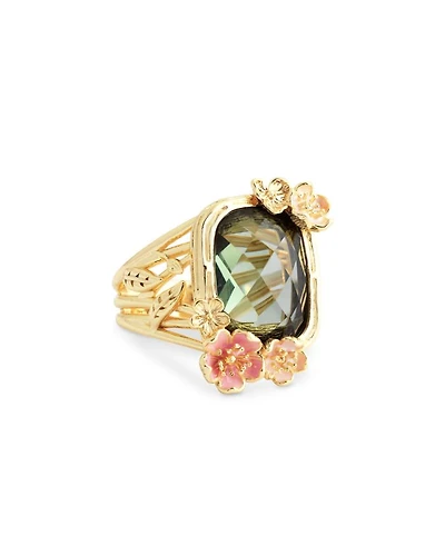 Stone Wildflower Cocktail Ring