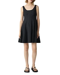 Sleeveless Poplin Mini Dress