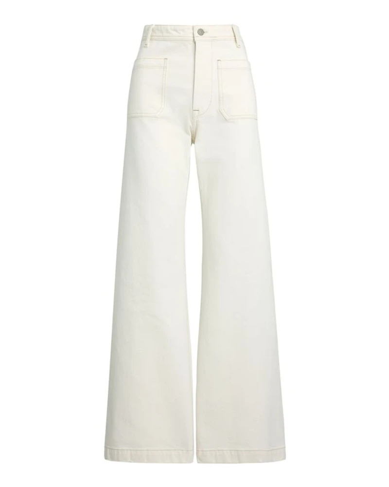 Denim Wide Leg Sailor Pants