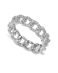 Kenneth Jay Lane Pave Chain Link Ring