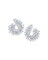 Kenneth Jay Lane Round & Marquise Cubic Zirconia Swirl Statement Earrings
