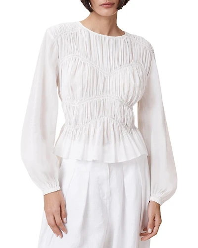 Melani Smocked Peplum Top