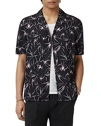 John Varvatos Dan Printed Short Sleeve Camp Shirt