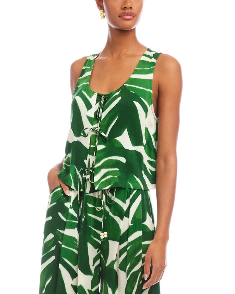 Emery Tie Front Top