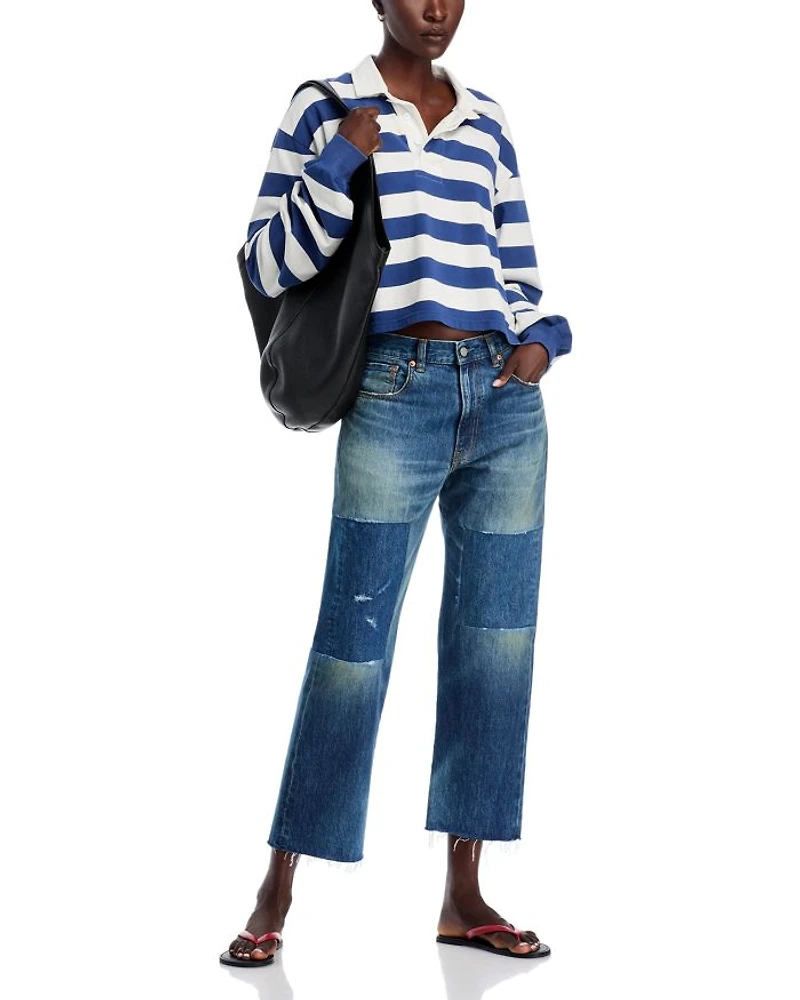 Lucy High Rise Ankle Boyfriend Jeans Esher Blue
