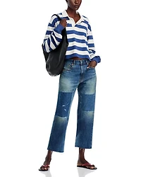 Lucy High Rise Ankle Boyfriend Jeans Esher Blue