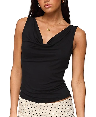 Edikted Fiorella Cowl Neck Top