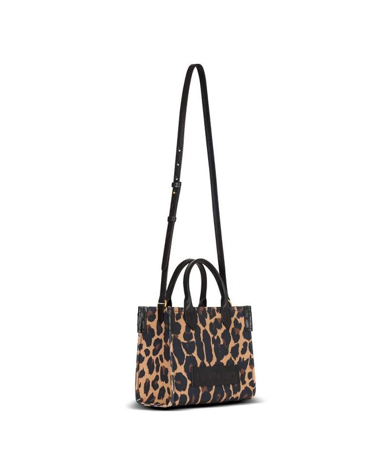 B-Army Small Leopard Print Canvas Tote Bag