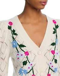 Embroidered Cashmere Cardigan - Exclusive