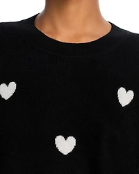 Cashmere Heart Crewneck Sweater - Exclusive