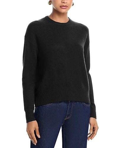 Aqua 100% Cashmere Crewneck Sweater