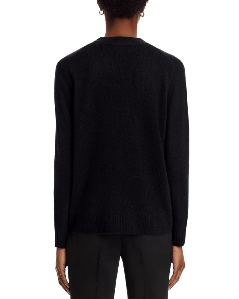 Grandmother Cashmere V Neck Cardigan Sweater - Exclusive