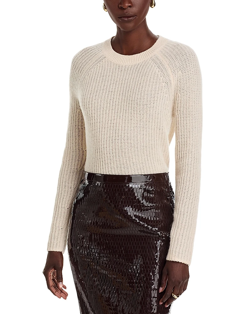 C by Bloomingdale's Cashmere Shaker Stitch Raglan Sweater - Exclusive