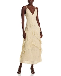 Aqua x Ava Phillippe Embellished V Neck Cami Gown - Exclusive