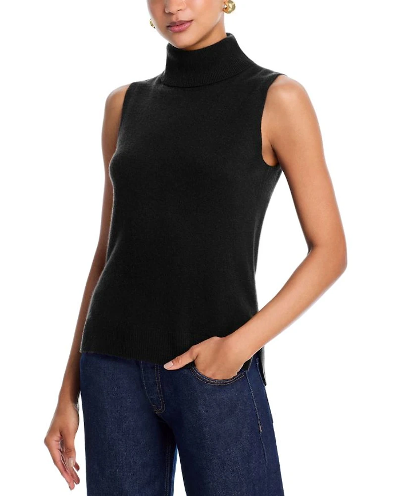 Split Hem  Turtleneck Tank - Exclusive