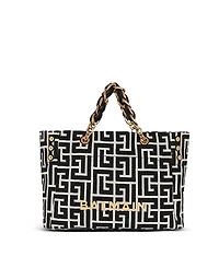 Balmain 1945 Soft Pb-Monogrammed Jacquard Canvas Tote Bag