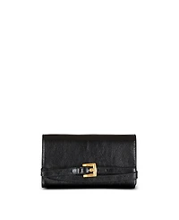 Balmain Crinkled Leather Wallet with Shuffle Chain