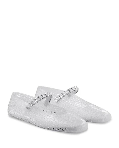 Women's The Jelly Transparent Crystal Ballet Flats