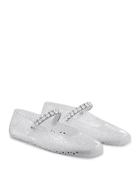 Women's The Jelly Transparent Crystal Ballet Flats