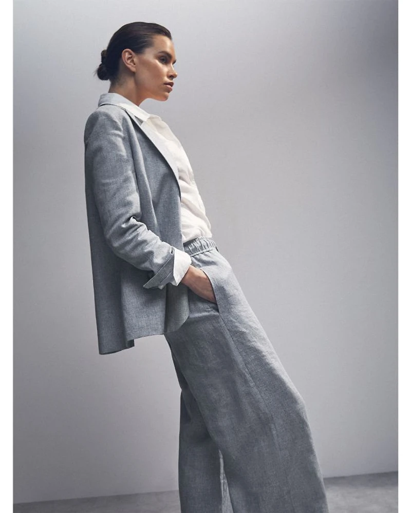 Willow Single Button Linen Jacket