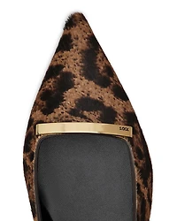 Women's Pony Effect Slingback Ballerina Flats