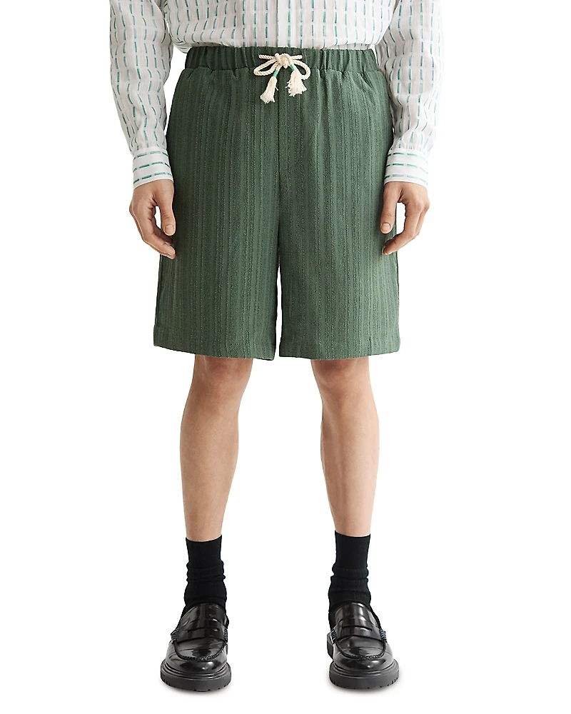 Scotch & Soda Regular Fit Tonal Striped Bermuda Shorts