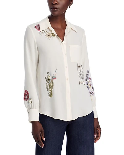 Western Amour Blanch Studded Blouse
