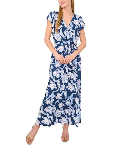 Wrap Front Maxi Dress