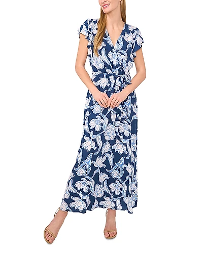 CeCe Wrap Front Maxi Dress