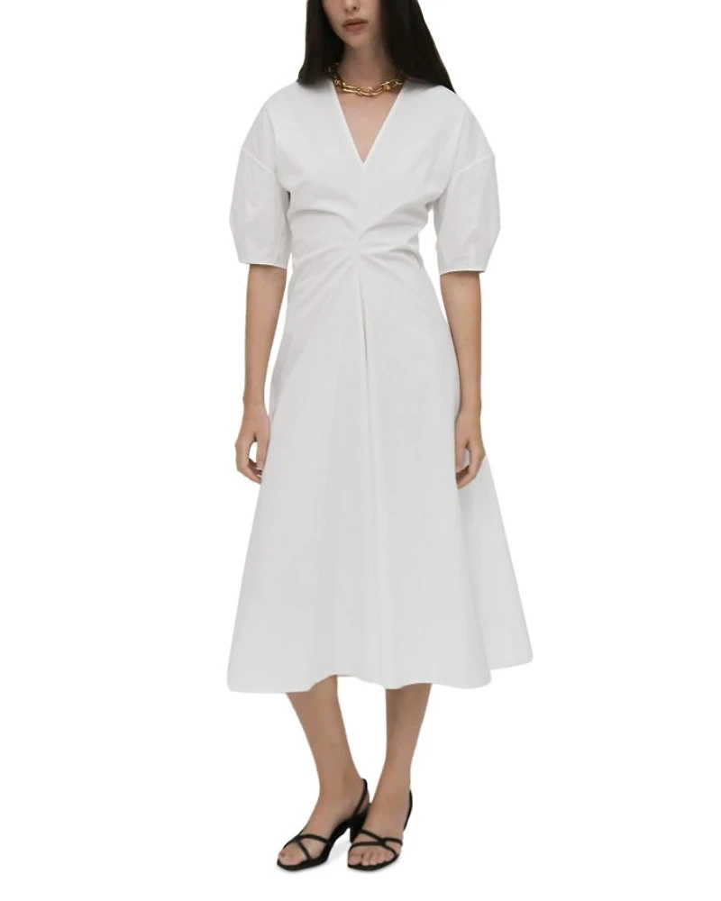 Torqued Short Sleeve Dress