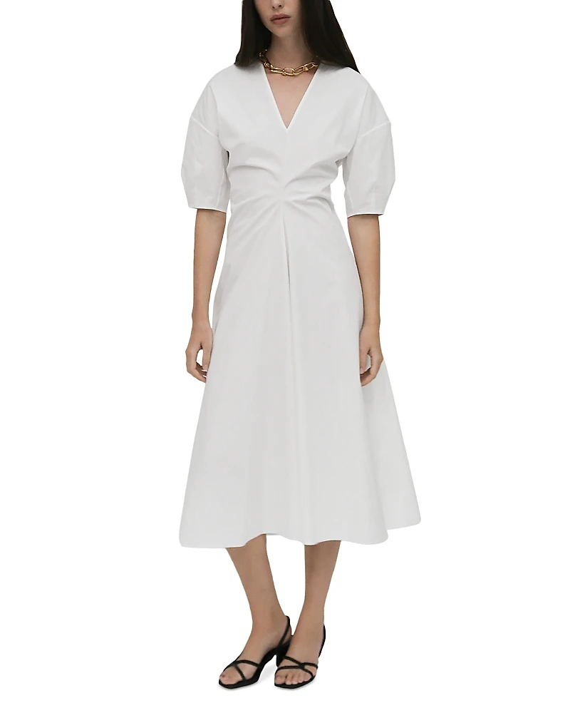 Rosetta Getty Torqued Short Sleeve Dress