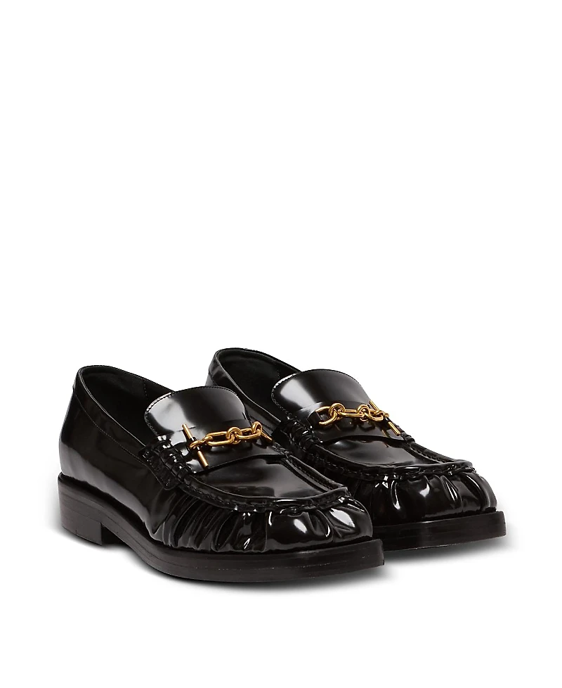 Balmain Men's Sync Glazed Leather Loafers