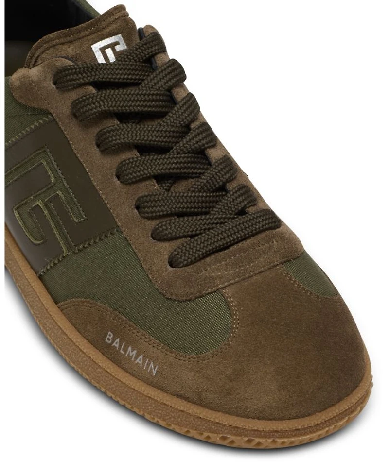 Men's Leather and Canvas Swan Trainers