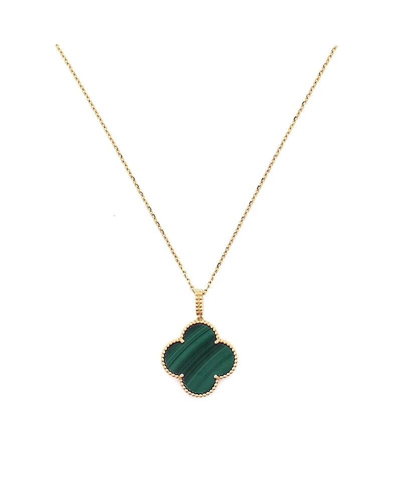 Pre-Owned Van Cleef & Arpels Magic Alhambra Pendant Necklace 18K Gold and Malachite