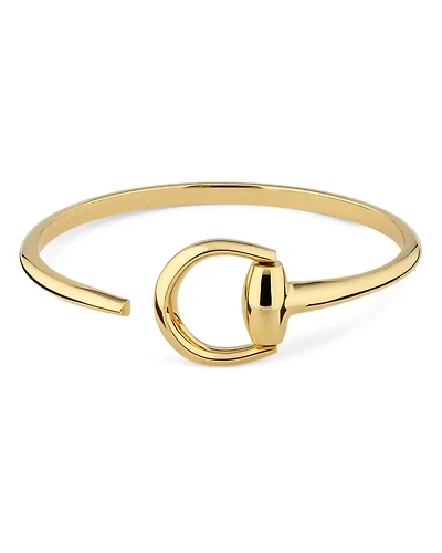 18K Yellow Gold Horsebit Bangle Bracelet