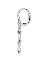 18K White Gold Diamond Horsebit Chandelier Earrings