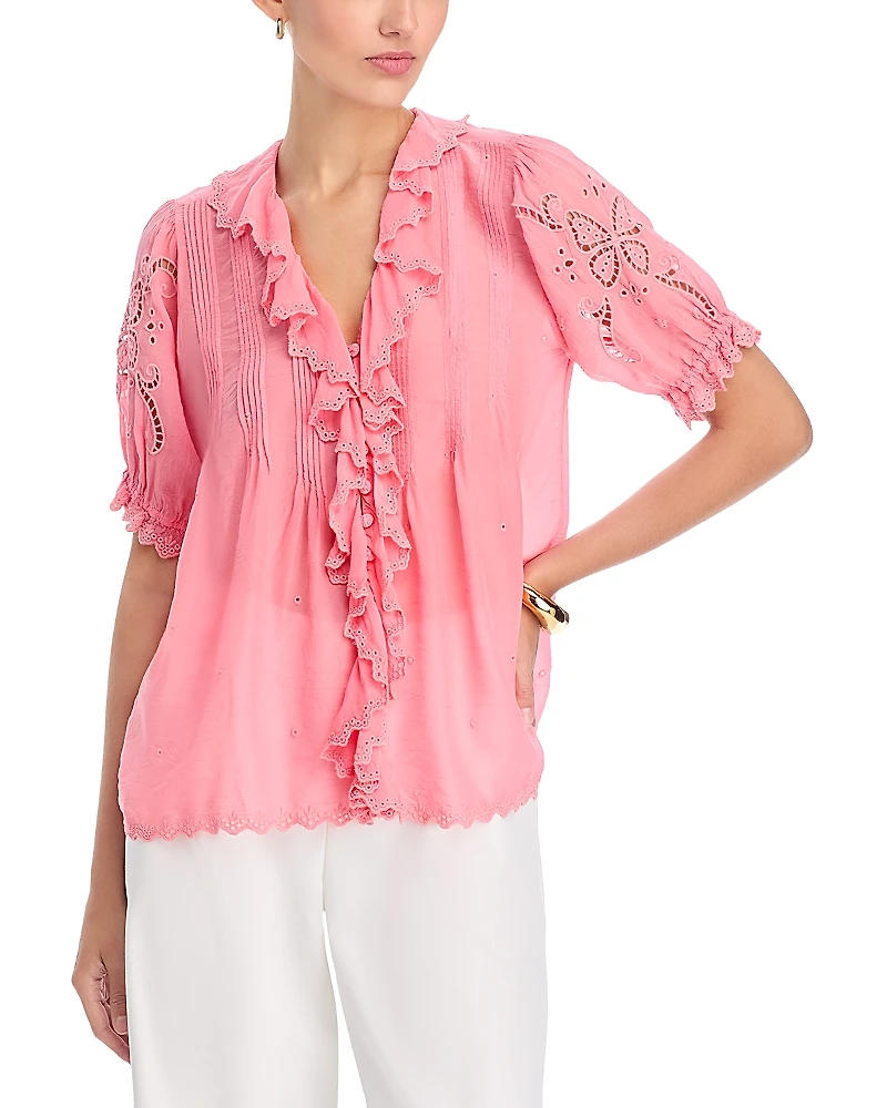 Johnny Was Anette Ruffle Blouse