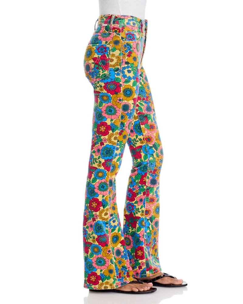 High Waisted Weekender Skimp Jeans Track And Flower Fields
