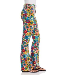 High Waisted Weekender Skimp Jeans Track And Flower Fields