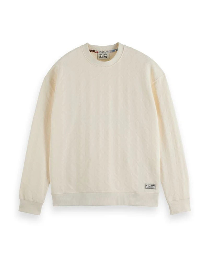 Jacquard Regular Fit Terry Sweatshirt