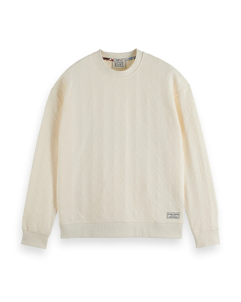 Scotch & Soda Jacquard Regular Fit Terry Sweatshirt