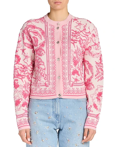 Versace Underwater Barocco Foulard Cardigan