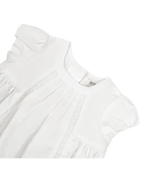 Girls' Short Sleeve Special Occasion Linen Pintuck Dress - Baby
