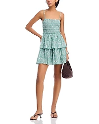 Aqua Paisley Mini Dress - Exclusive