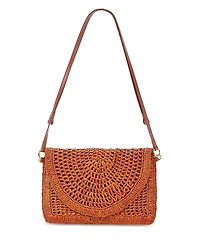 Chloe Summer Banana Raffia Flat Pouch
