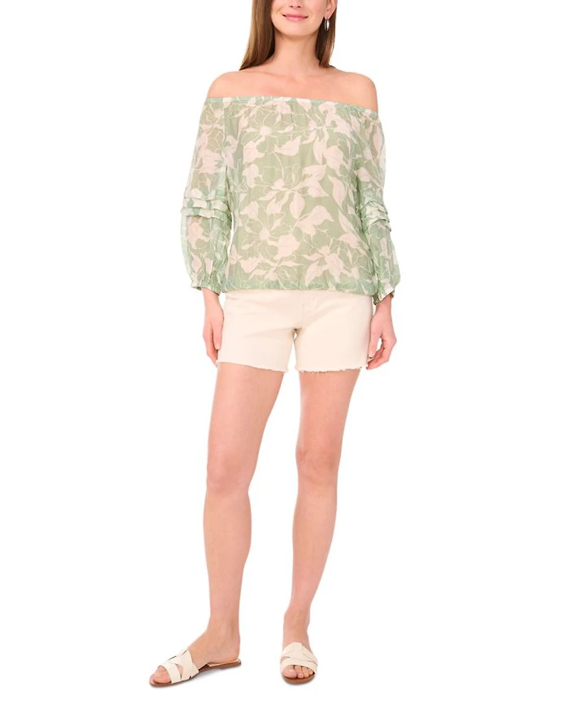 Printed Peasant Blouse