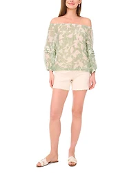 Printed Peasant Blouse