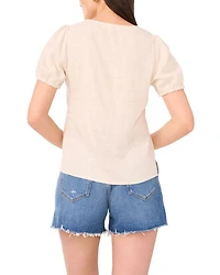 Short Sleeve Tie Front Top