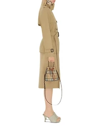 Mini Check Bucket Bag