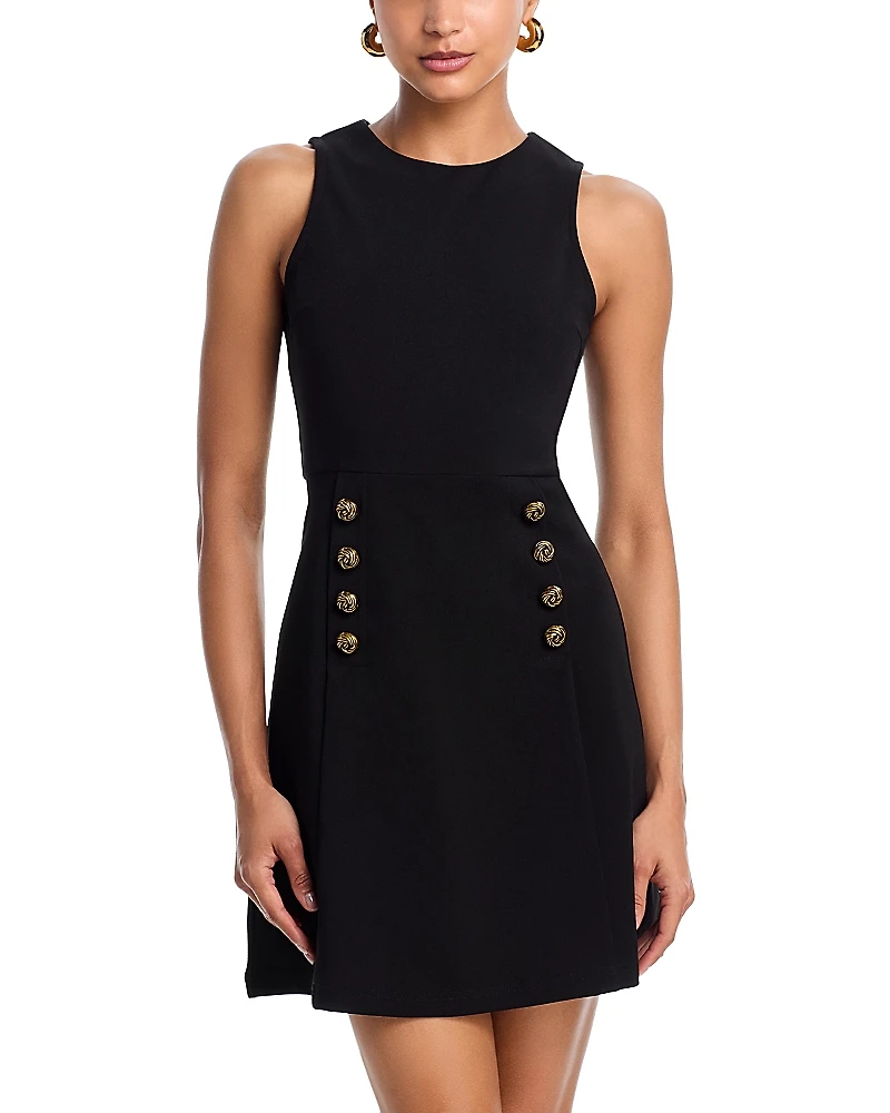 Aqua Sailor Button Dress - Exclusive